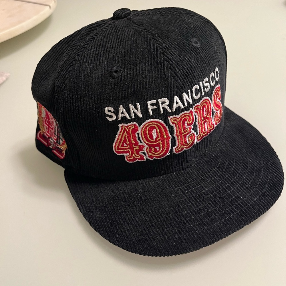 Brand New black corduroy material San Francisco SnapBack